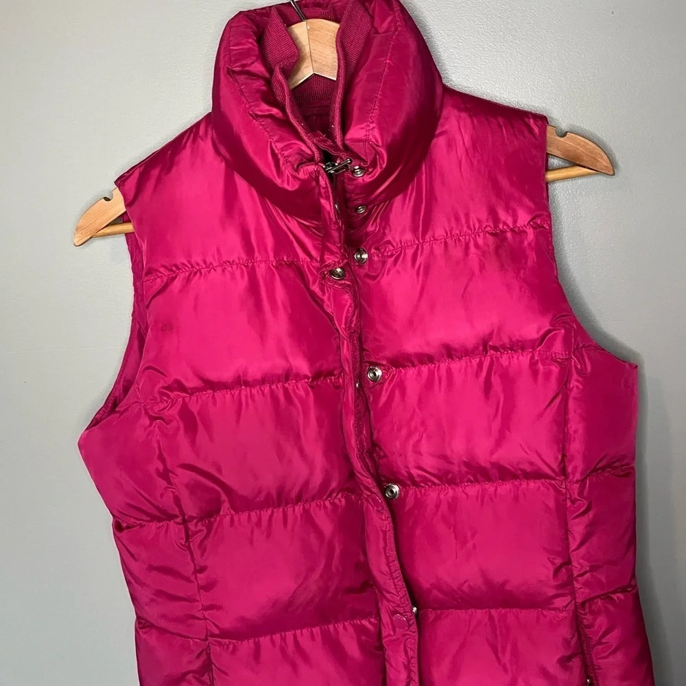 J. Crew x 2000’s Fuschia Puffer Snap Button Vest